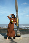 Ember Glow Cotton Lurex Dress