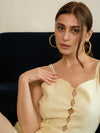 Pineapple Linen Scalloped Jumpsuit