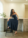 Indigo Denim Corset and Skirt Set
