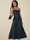 Midnight Tide Cotton Maxi Dress