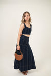 Étoile Indigo Denim Skirt and Top Co-ord