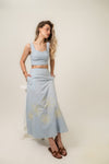Azure Bloom Embroidered Set